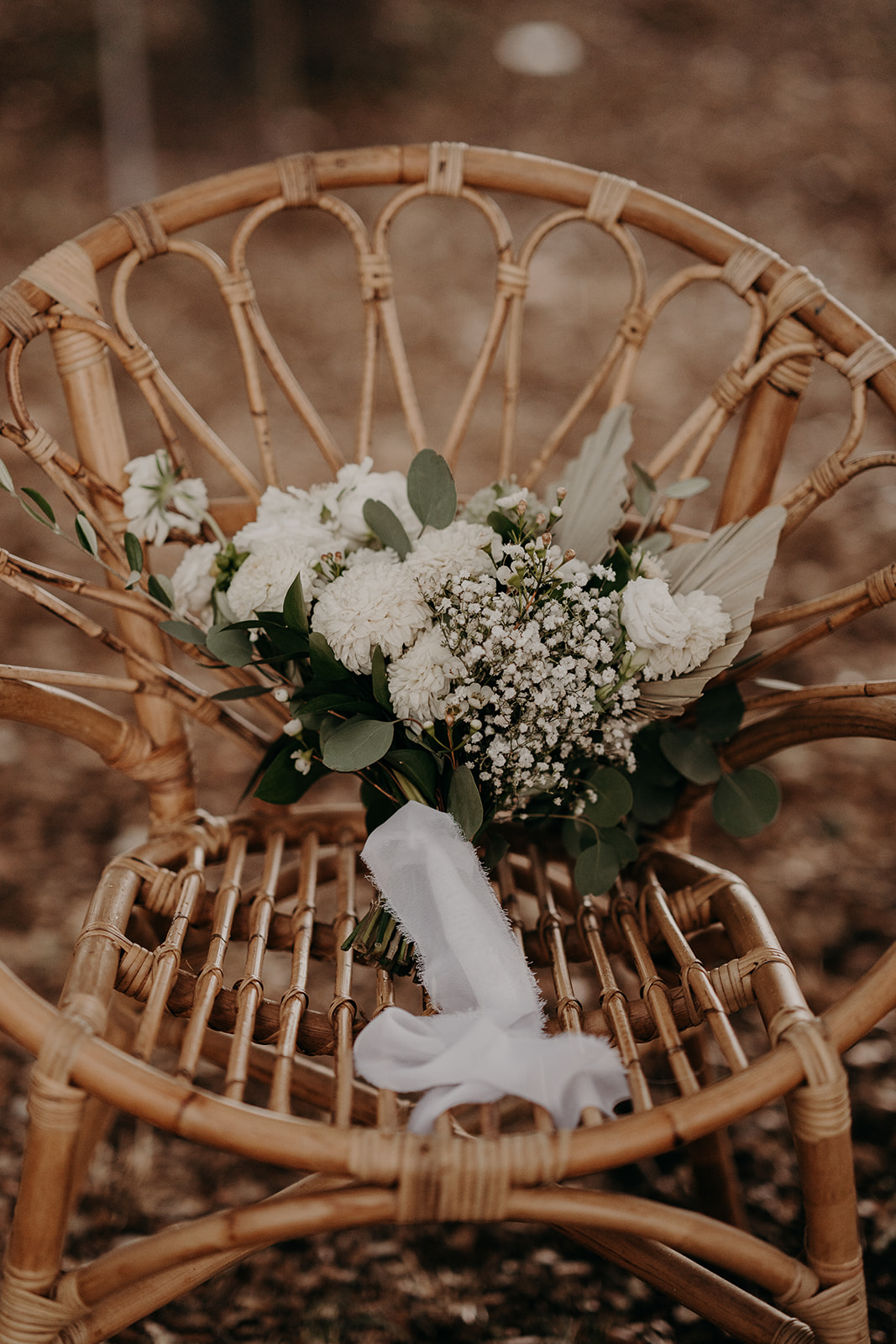 bouquet de mariee chaise boheme