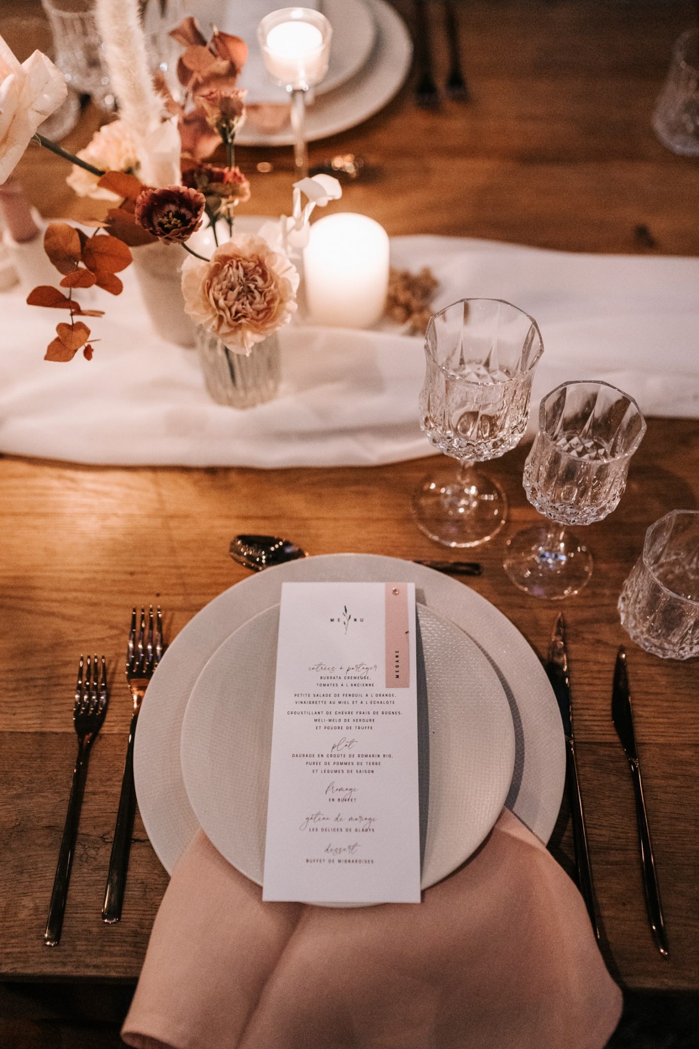 art de la table diner wedding planner Provence empreinte éphémère le petit Roulet