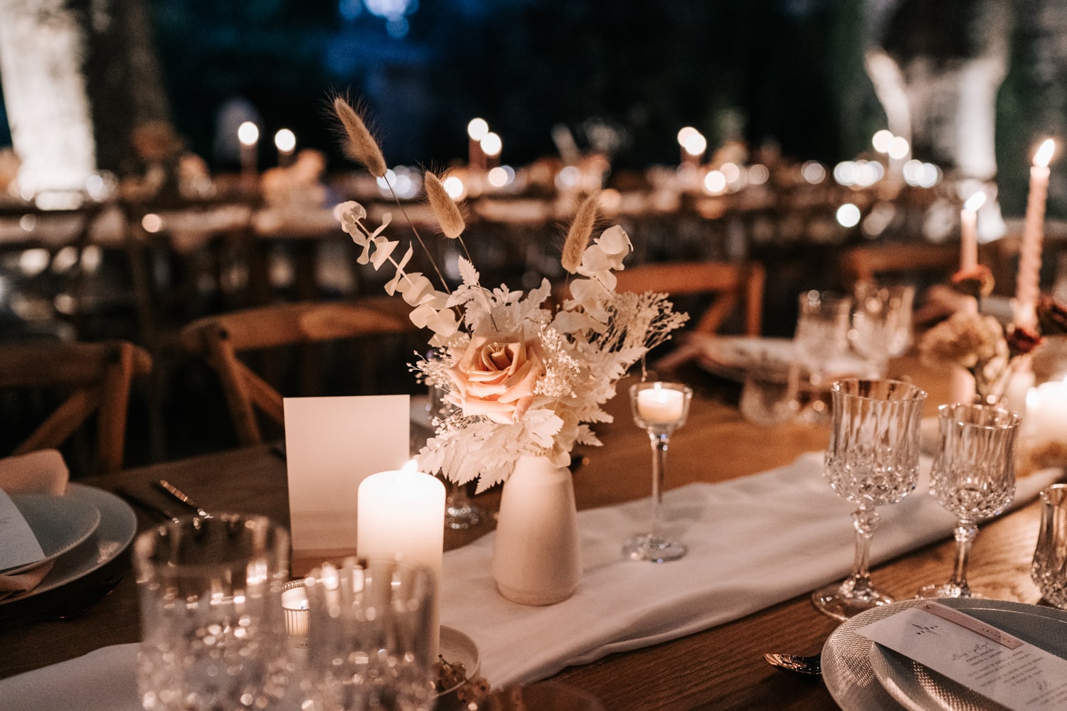 décoration de nuit wedding planner Provence empreinte éphémère le petit Roulet